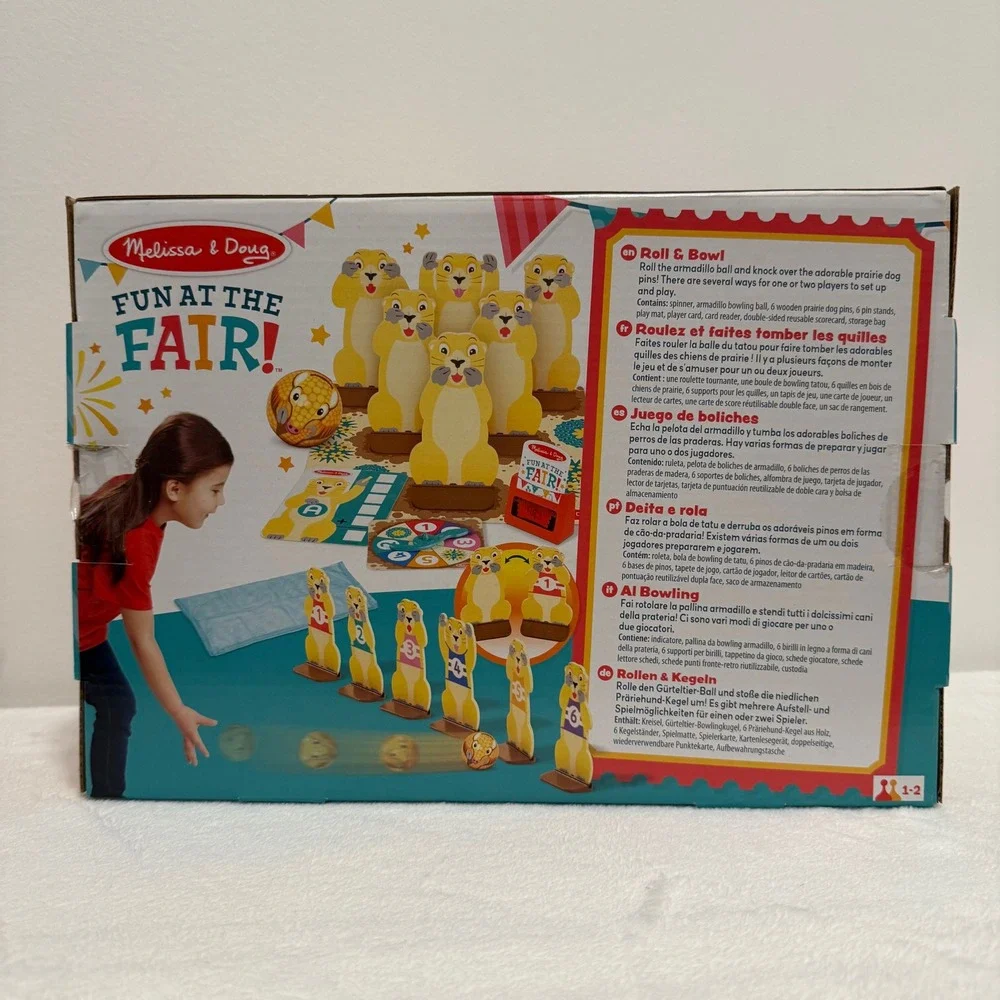 Melissa & Doug Fun At The Fair Roll & Bowl Game‎ - 19 Pieces - Ages 3+